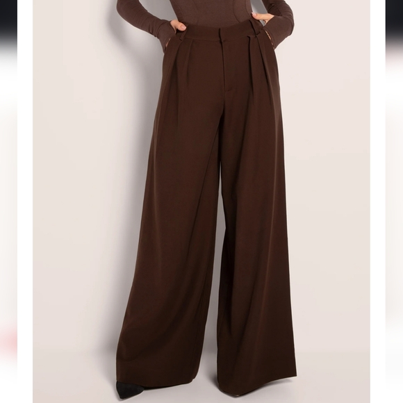 New - TA3 Pleaty Wide Leg Pant - Espresso - Picture 3 of 5